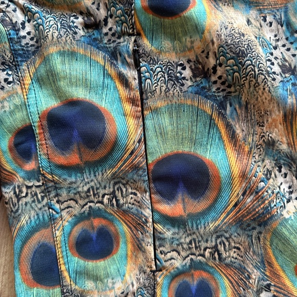 SHREDLY Peacock print Mountain Biking Short 6 - Picture 4 of 6